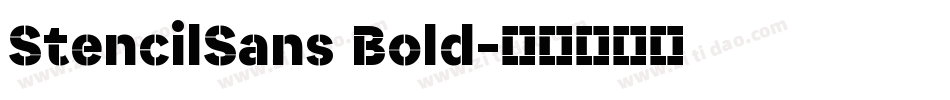 StencilSans Bold字体转换